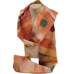 Pashmina tonalidades naranjas