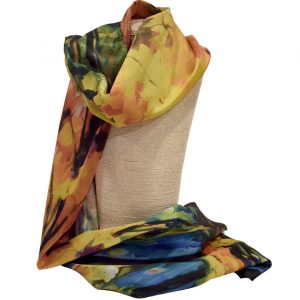 Pashmina tonalidades amarillas y azules